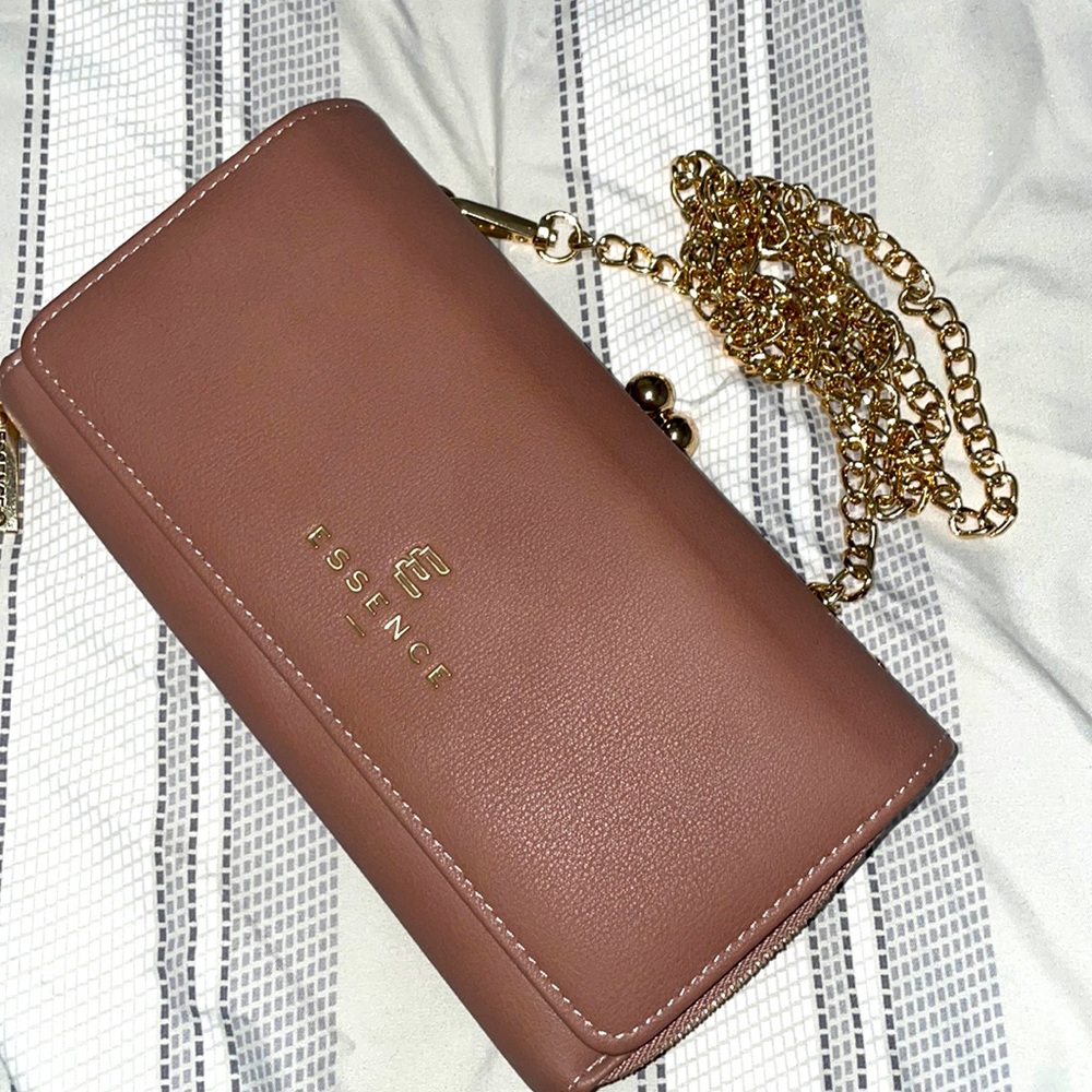 Smooth Leather Clutch/Cross Body Purse